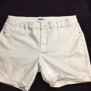 White cut of shorts